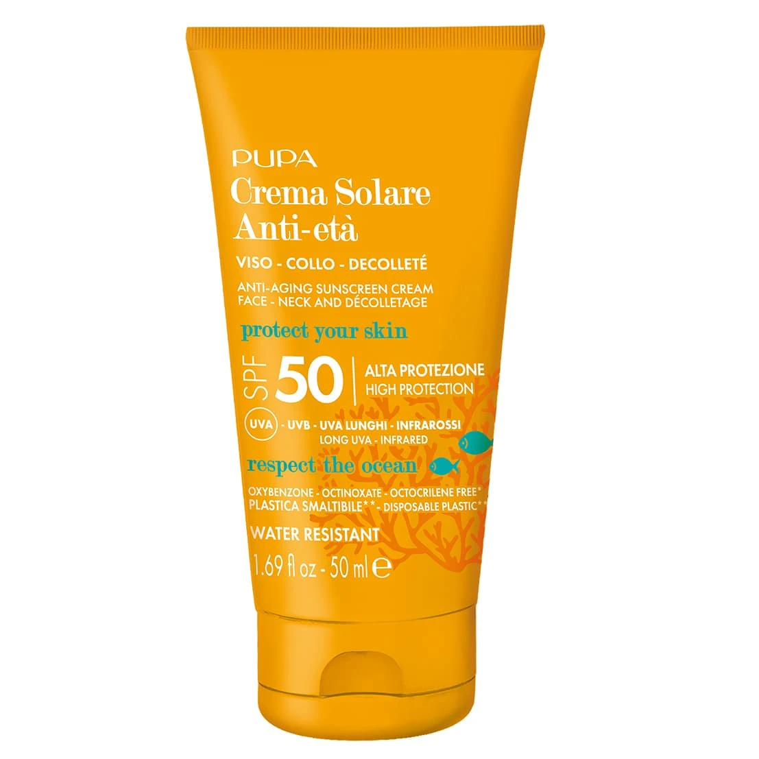 Pupa CRÈME SOLAIRE ANTI-AGE SPF 50 VISAGE,COU ET DÉCOLLETE 50 Ml